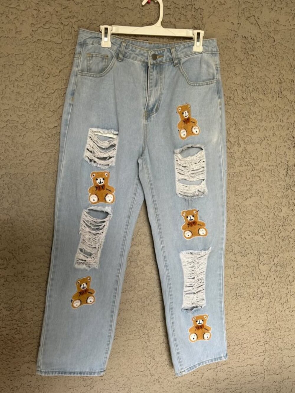 Distressed SHEIN Men's "Teddy Bear" jeans